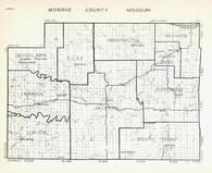 Monroe County, Woodlawn, Clay, Washington, Monroe, Indian Creek, Marion, Union, Jackson, South Fork, Missouri State Atlas 1940c
